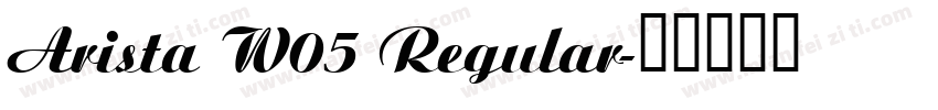 Arista W05 Regular字体转换